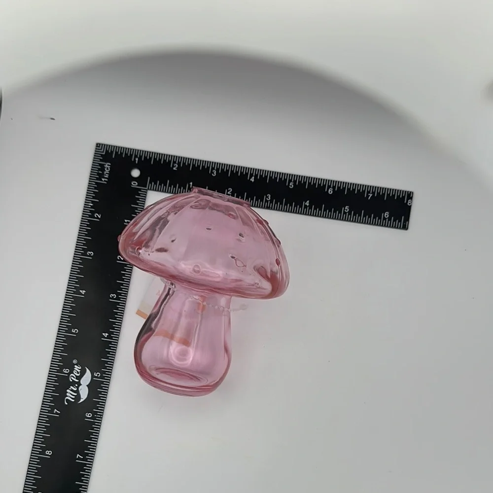 Pink Glass Mushroom Vase/Accent Piece